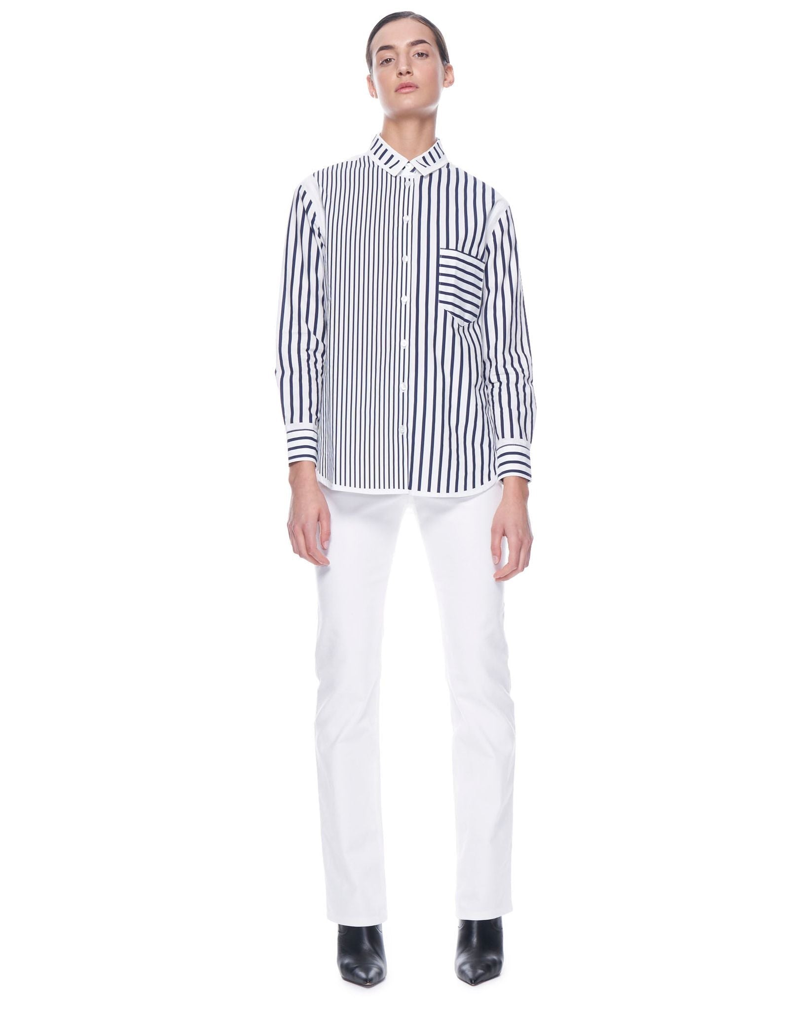 Zoe Shirt | Navy Prep Stripe