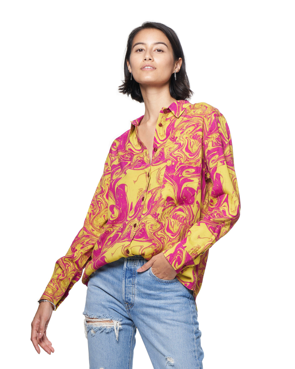 Zoe Shirt | Citrus Swirl